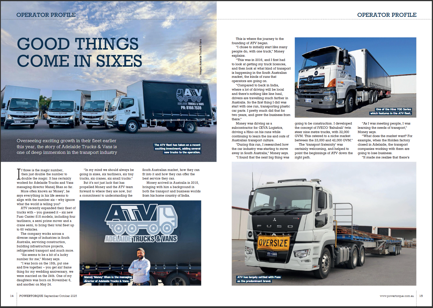 Good Things Come In Sixes - Adelaide Trucks and Vans article